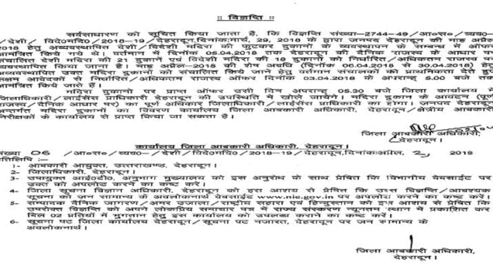 देहरादून के जिला आबकारी अधिकारी ने कहा पूरी की थी प्रक्रिया 1 Hello Uttarakhand News »