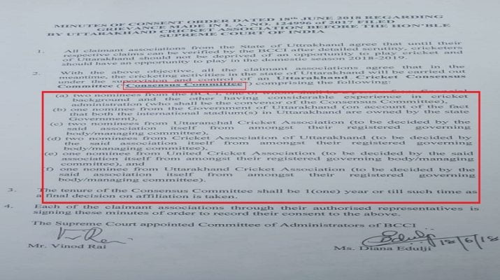 उत्तराखंड क्रिकेट एशोसिएशन को मिली बीसीसीआई से मान्यता 1 Hello Uttarakhand News »