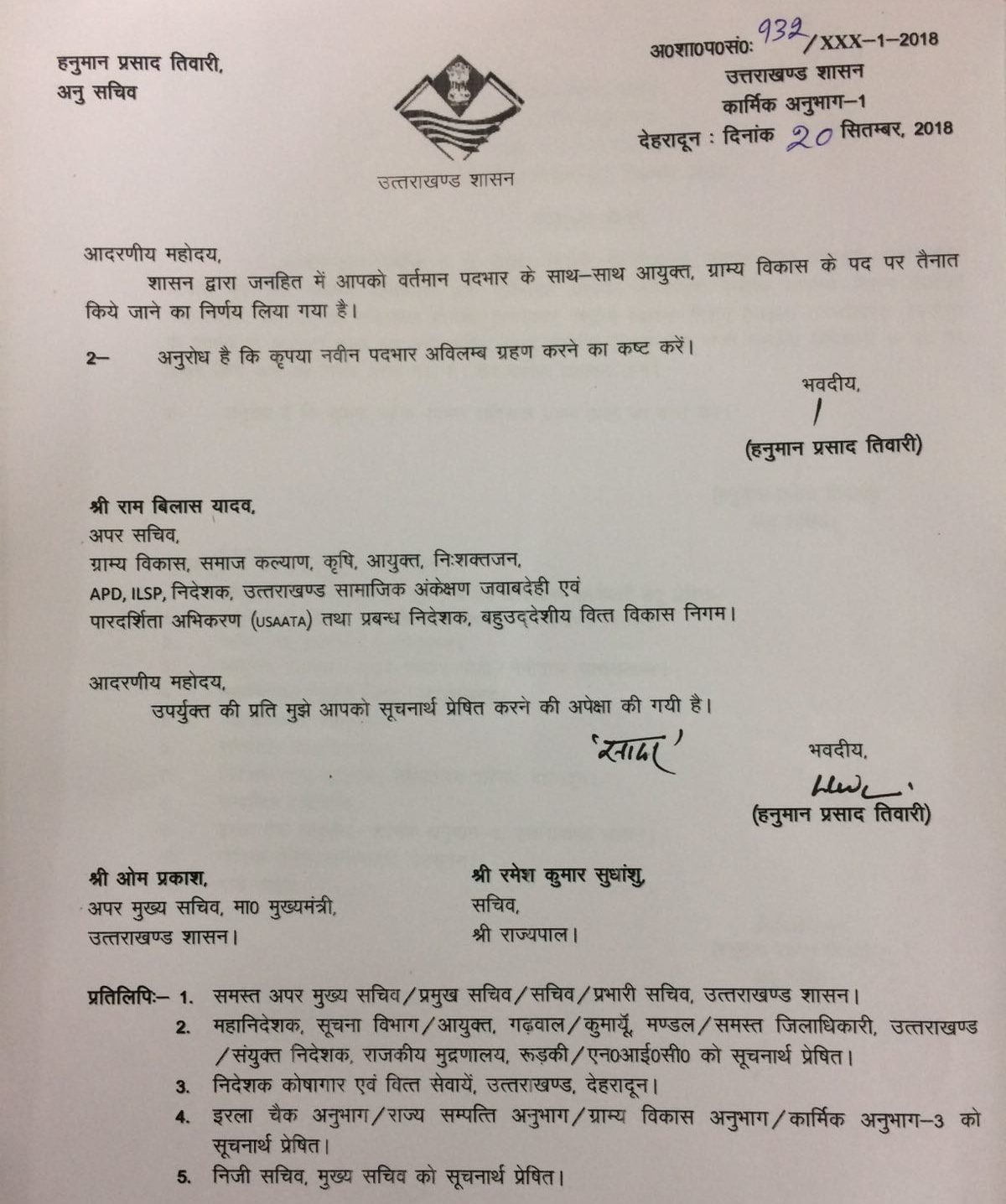 एक बार फिर आईएएस और पीसीएस अफसरों के विभागों में बड़ा फेरबदल 2 Hello Uttarakhand News »