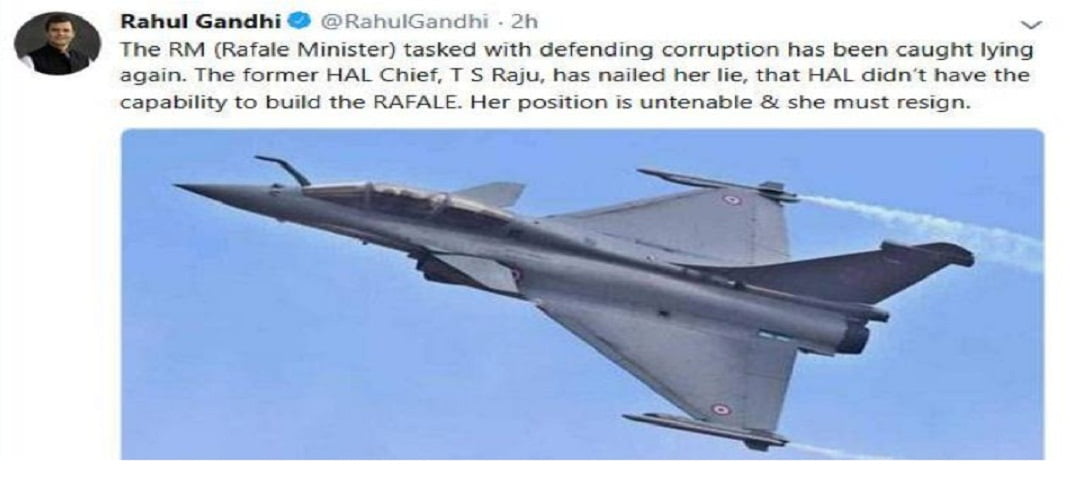 राहुल का रक्षा मंत्री पर बड़ा हमला, कहा: राफेल मिनिस्टर इस्तीफा दें 2 Hello Uttarakhand News »