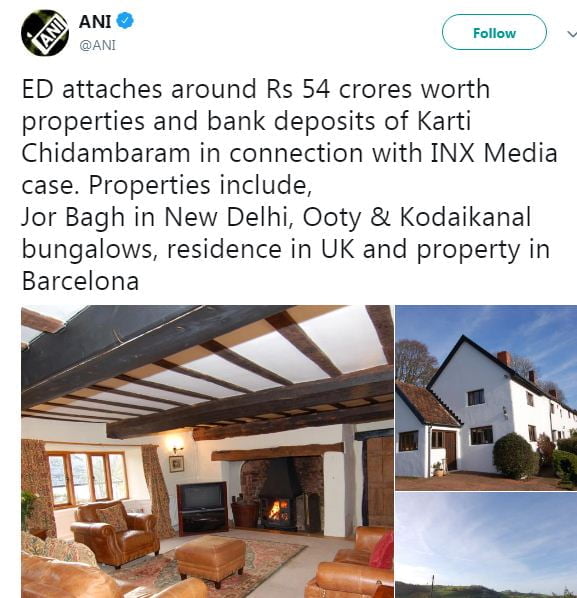 कार्ति चिदंबरम के खिलाफ ईडी ने की बड़ी कार्रवाई, जब्त की 54 करोड़ की संपत्ति 2 Hello Uttarakhand News »