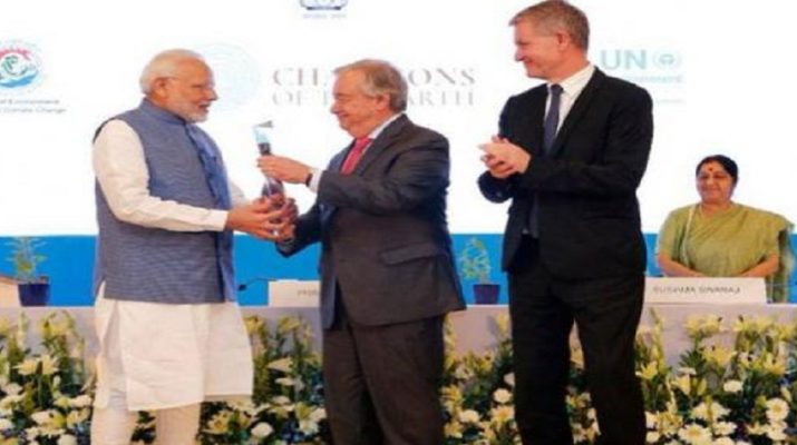 प्रधानमंत्री मोदी को 'चैंपियंस ऑफ द अर्थ' अवॉर्ड, अवॉर्ड देने भारत पहुंचे यूएन महासचिव 1 Hello Uttarakhand News »