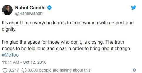 “मी टू” के समर्थन में बोले राहुल गांधी, कहा: महिलाओं के साथ सम्मान और गरिमा से पेश आएं सभी 2 Hello Uttarakhand News »