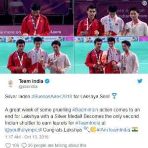 लक्ष्य सेन ने यूथ ओलम्पिक में 8 साल बाद दिलाया भारत को रजत 2 लक्ष्य सेन ने यूथ ओलम्पिक में 8 साल बाद दिलाया भारत को रजत 2 Hello Uttarakhand News »