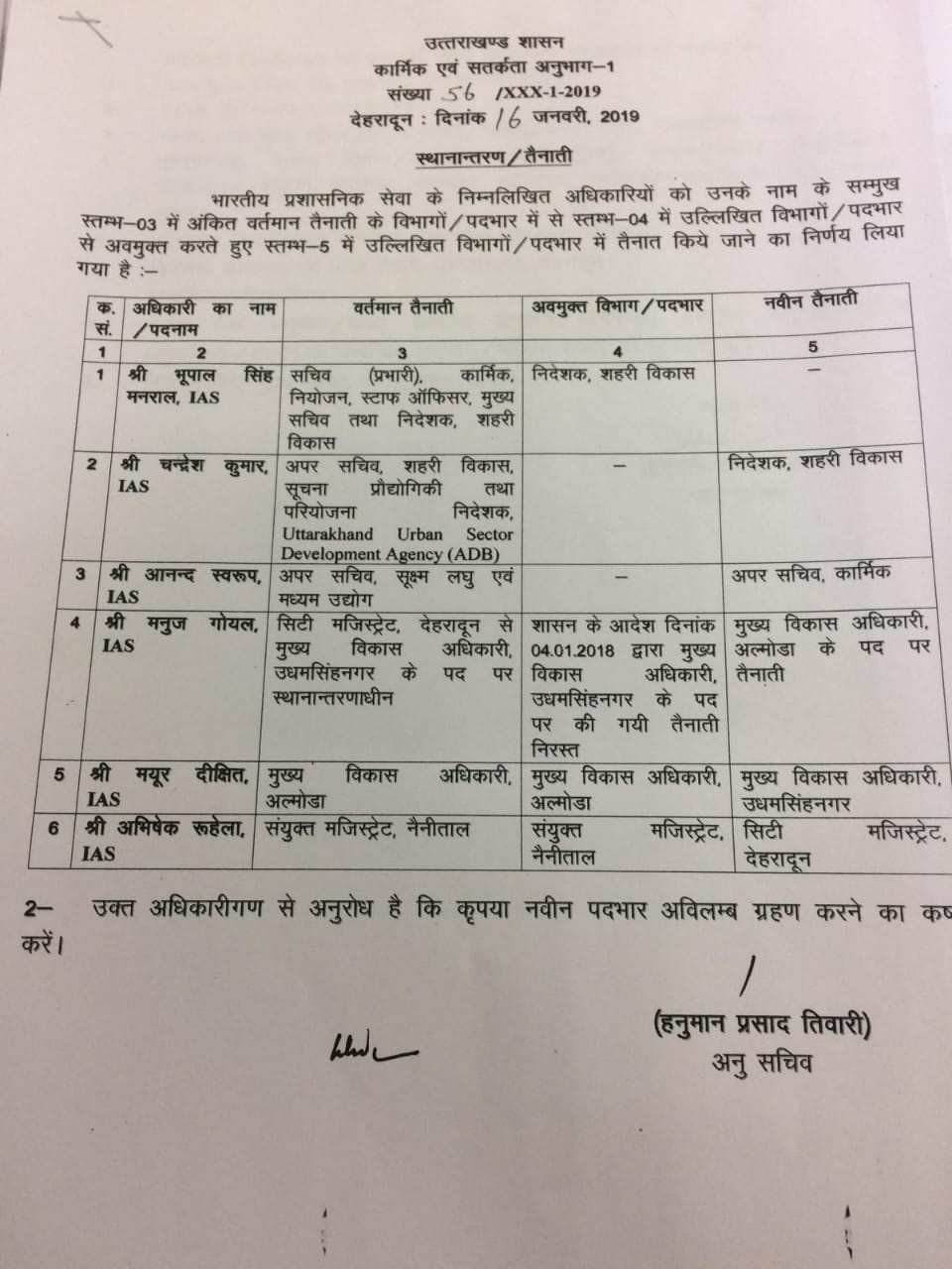 उत्तराखंड: बड़े स्तर पर आईएएस-पीसीएस अफसरों के तबादले व दायित्वों में बदलाव 2 Hello Uttarakhand News »