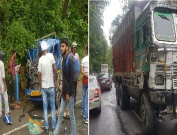 देहरादून में ट्रक और वाहन में आमने-सामने की जबरदस्त टक्कर,चालक की मौत ,वाहन के उड़े परखच्चे 4 Hello Uttarakhand News »