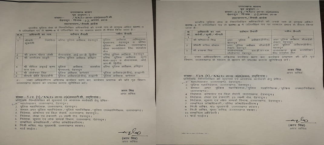 बड़ी खबरः उत्तराखंड पुलिस महकमे में हुआ बड़ा बदलाव 2 Hello Uttarakhand News »