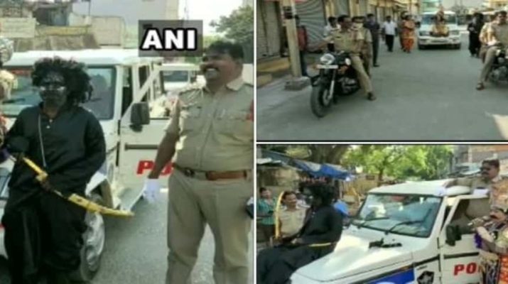 पुलिस की जागरूकता के प्रति अनोखी पहल, कलाकारों को बनाया यमराज, चित्रगुप्त और कोरोनावायरस 1 Hello Uttarakhand News »