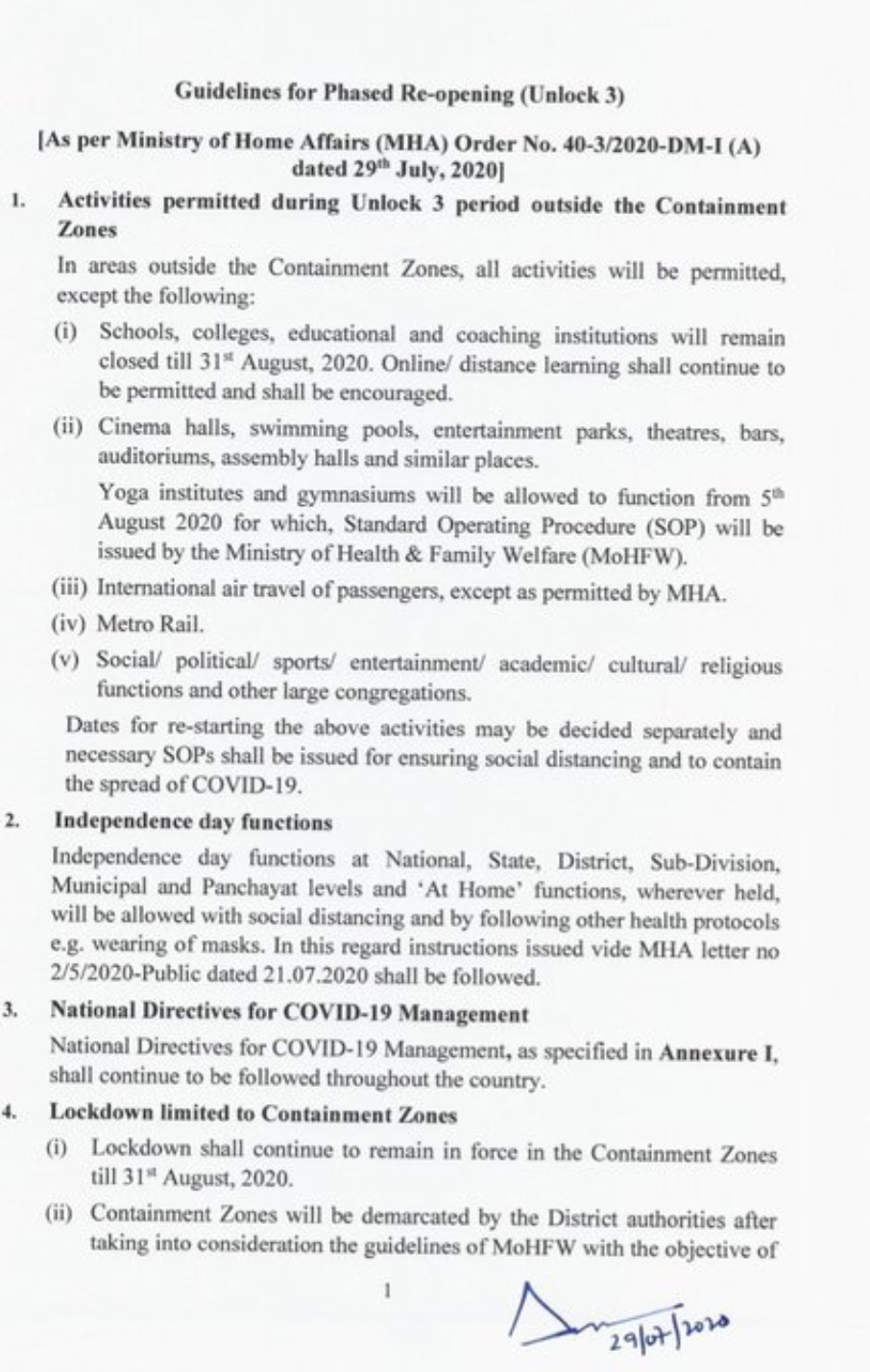 Unlock 3.0 गाइडलाइन्स हुई जारी, जानिए अनलॉक 3 में कहां-कहां मिलेगी छूट 2 Unlock 3.0 गाइडलाइन्स हुई जारी, जानिए अनलॉक 3 में कहां-कहां मिलेगी छूट 2 Hello Uttarakhand News »