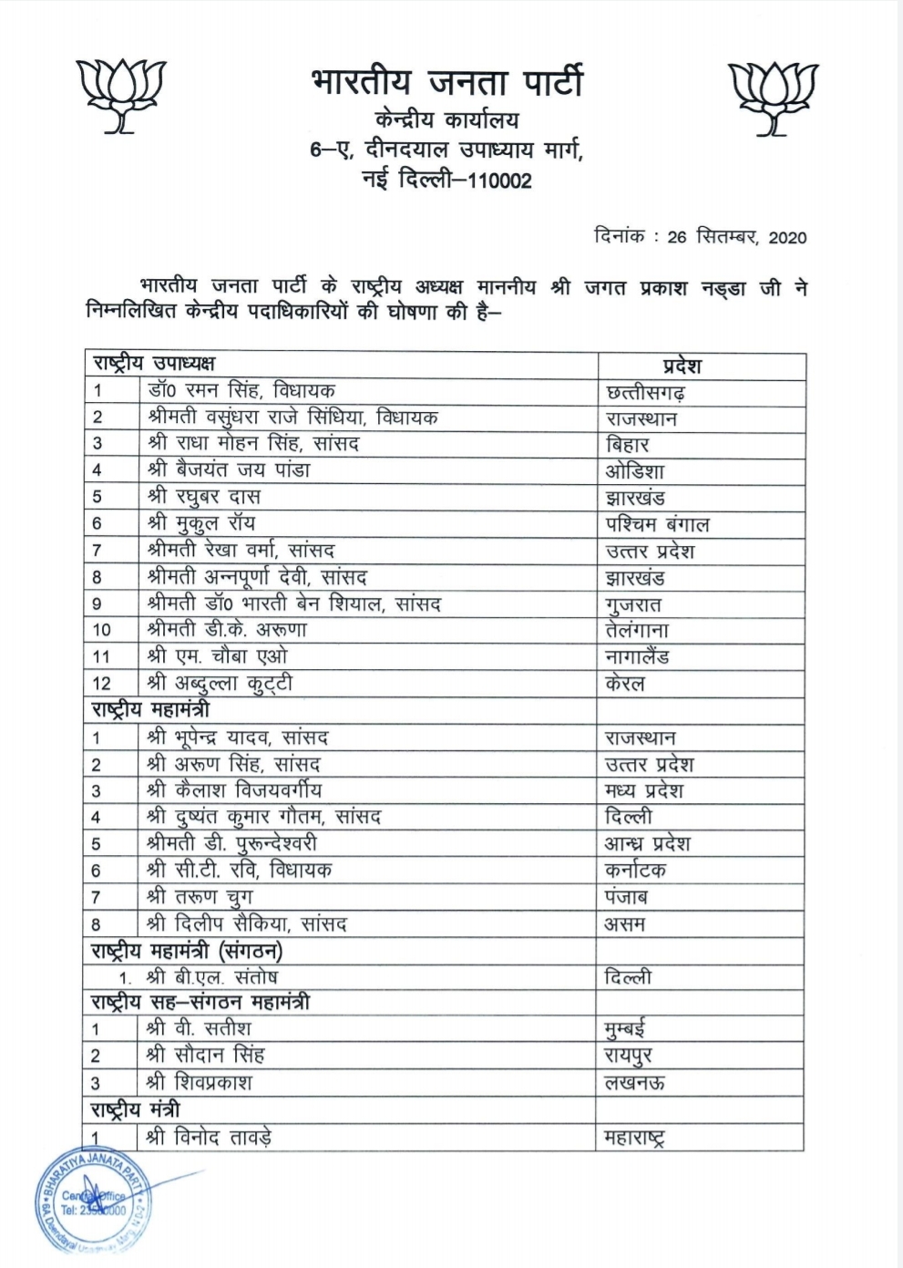 भाजपा ने संगठन में किए बड़े बदलाव, युवाओं को पार्टी ने दिया महत्वपूर्ण पद 2 Hello Uttarakhand News &raquo;