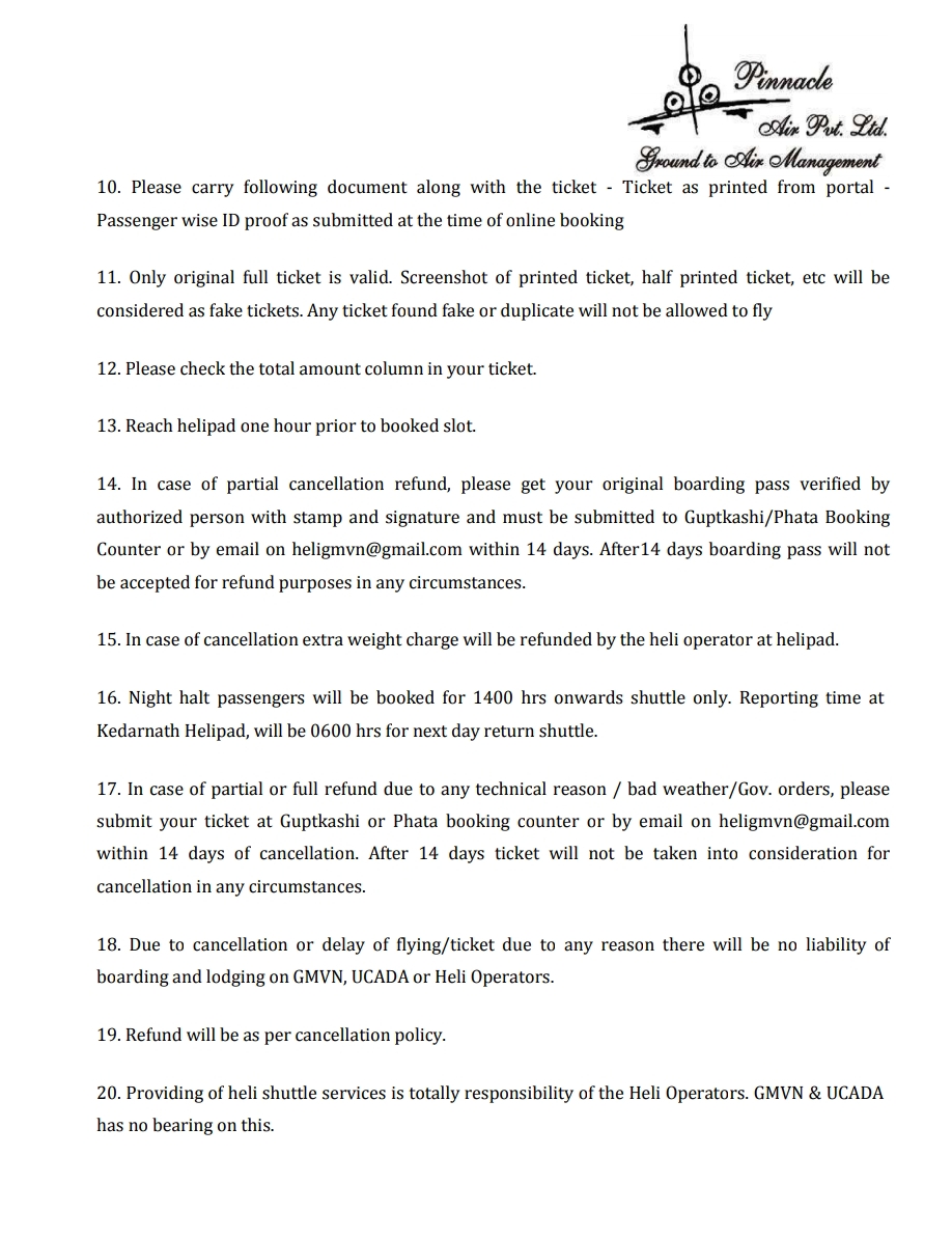 Part-II; यूकाड़ा व GMVN की नाक के नीचे केदारनाथ हैली टिकट्स में धांधली! GMVN की शर्तों के विरुद्ध हैली ऑपरेटर अपनी ही टिकट छाप कर यात्रियों को बेचकर कर रहे है जोल! सरकार के टैक्स में भी चूना! 4 Hello Uttarakhand News »
