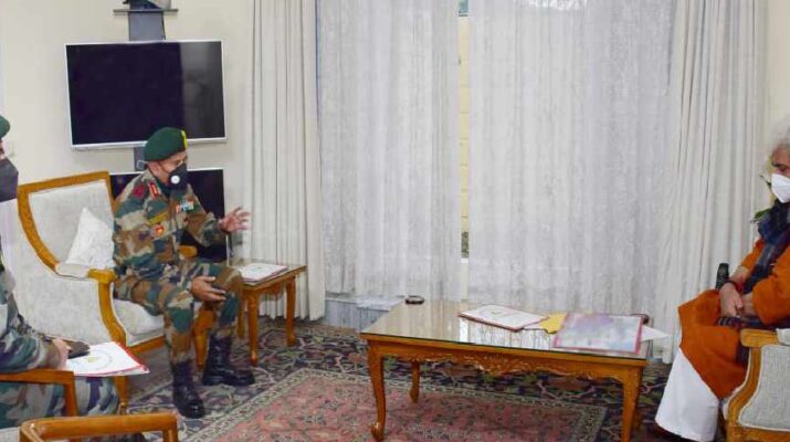Jammu & Kashmir: Commander 9 Corps, GoC 26 Div call on Lt Governor 1 Hello Uttarakhand News »