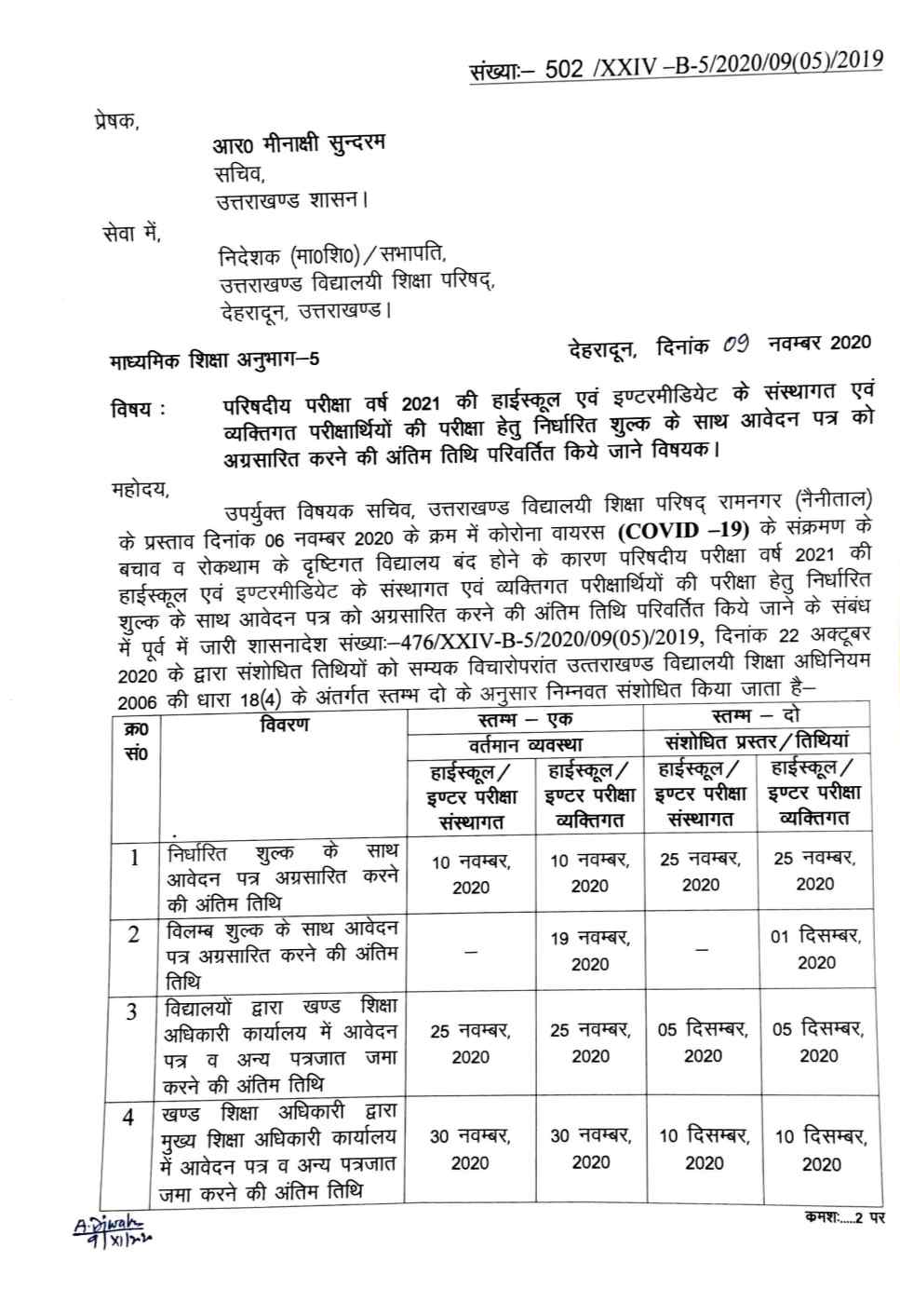 बोर्ड परीक्षार्थियों को मिली कुछ राहत, शिक्षा सचिव ने किए यह आदेश जारी 2 Hello Uttarakhand News »