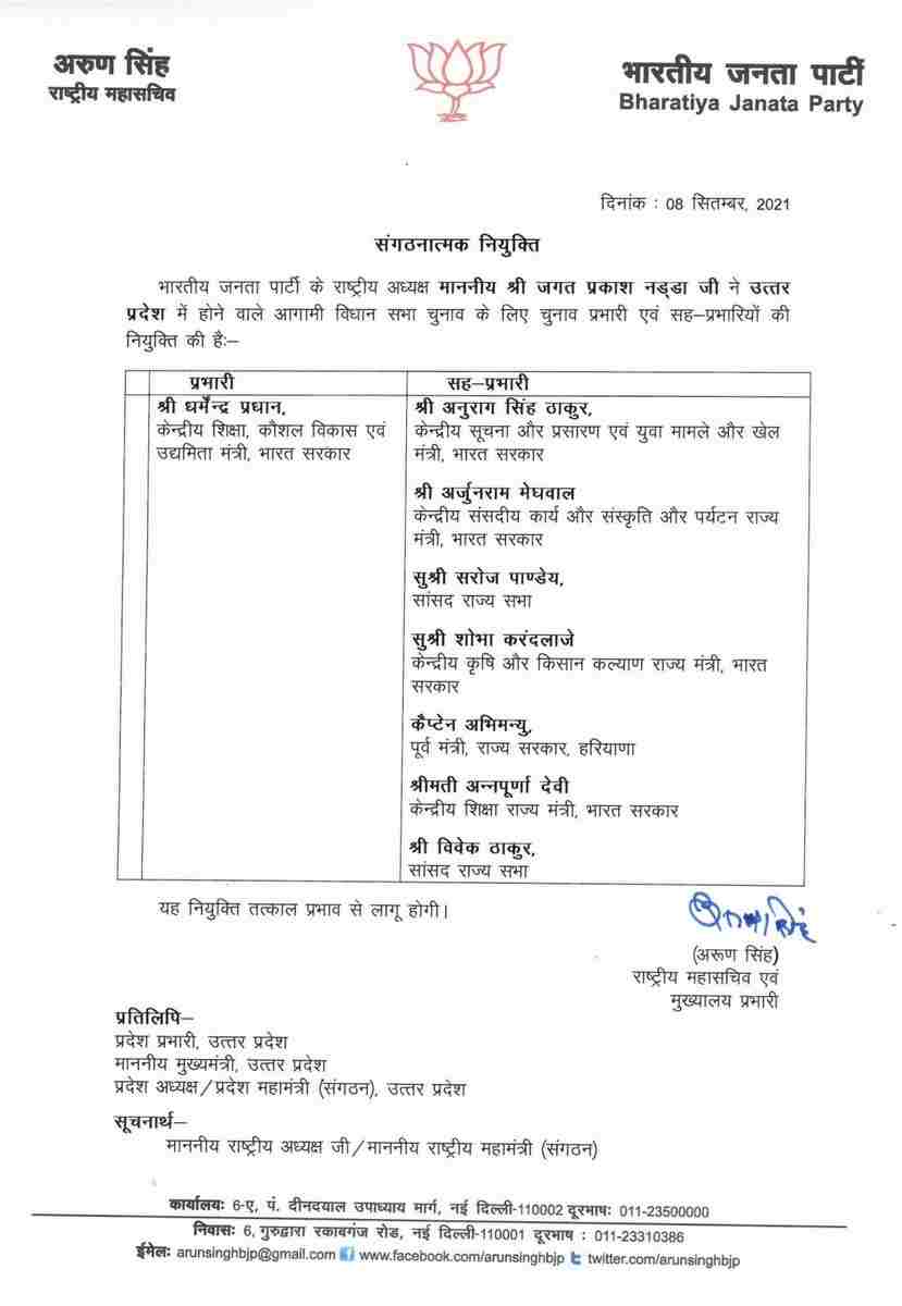 2022 चुनाव: भाजपा (BJP) ने की चुनाव प्रभारियों की नियुक्ति, केन्द्रीय कोयला व खान मंत्री प्रल्हाद जोशी को उत्तराखंड, केन्द्रीय शिक्षा मंत्री धर्मेंद्र प्रधान को मिली उत्तर प्रदेश के ज़िम्मेदारी 4 Hello Uttarakhand News »